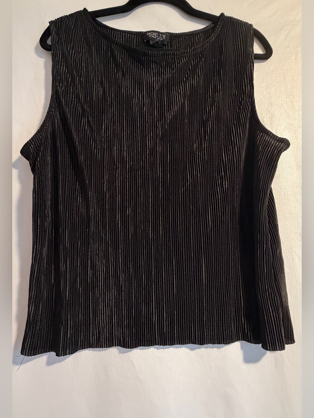Rachel Zoe Black Ribbed Sleeveless Tank Top